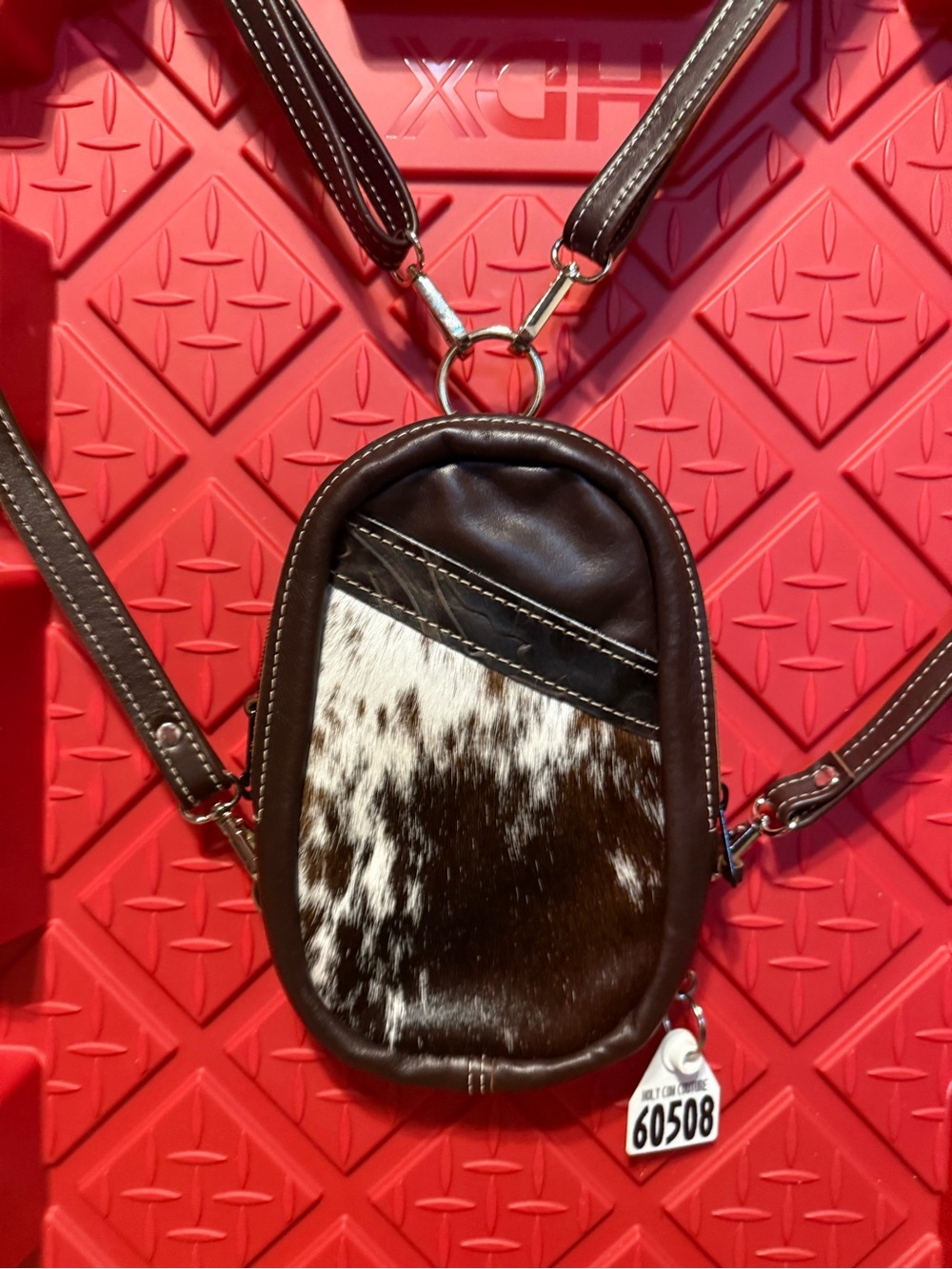 Brown & White Holy Cow Couture Bumpack- Women Bags